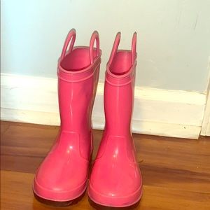 Kids pink rain boots